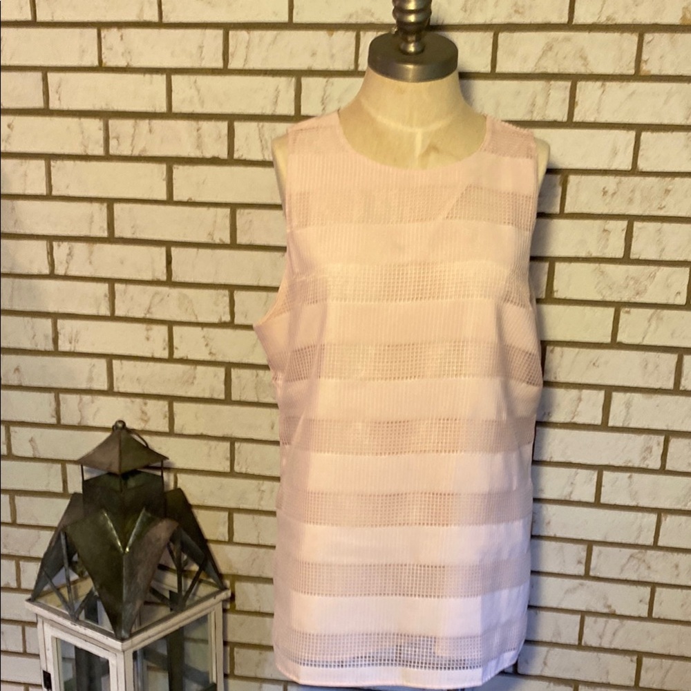 Ann Taylor Factory Pink Relaxed Sleeveless Tank